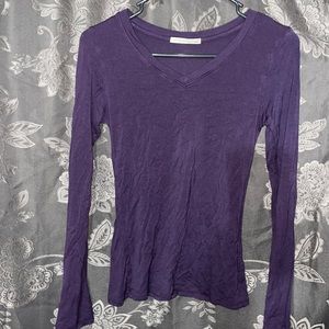 Purple long sleeved shirt